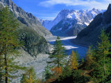 Mer de Glace and Grandes Jorasses from Grand Balcon Nord, Chamonix, Rhone-Alpes, France