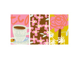 Tea Time Patterns Triptych