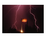 American Flag and Lightning-Wild and Free