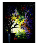 Buy Abstract Colorful Textured Tree at AllPosters.com