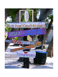 Fun Signpost at Run Point, Cayman Islands