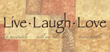 Words to Live By: Live Laugh Love Art Print