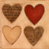 Buy Four Hearts with Red at AllPosters.com