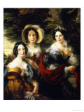 Buy Portrait of Frances, Charlotte and Catherine Voules at AllPosters.com
