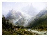 View of Chamonix and Mont Blanc