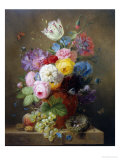 Rich Still Life of Roses, Poppies, Azaleas and Tulips