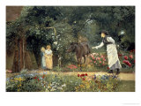 Buy Feeding a Pony in a Surrey Garden at AllPosters.com