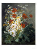 Still Life of Daisies and Poppies