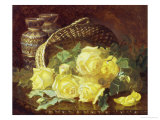 Buy Basket of Yellow Roses at AllPosters.com
