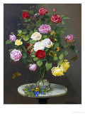 Buy Still Life with Roses in a Glass Vase at AllPosters.com