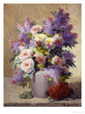 Still Life of Roses and Lilacs
