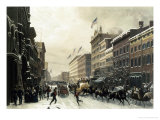 Buy New York, Winter Scene in Broadway, c.1857 at AllPosters.com