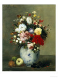 Still Life with Summer Flowers and Fruit