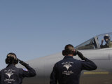 U.S. Air Force Senior Airmen Salute the Captain during Sentry Eagle, August 11, 2007