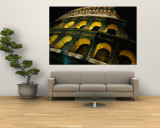 Colosseum Illuminated at Night Rome, Italy