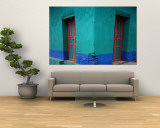 Buy Brightly Painted Corner House in Chinique, Quiche, Guatemala at AllPosters.com