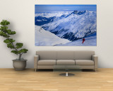 Looking Across Alps Towards Mont Blanc from Meribel Valley in Haute-Savoie, Meribel, France