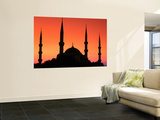 Dome and Minarets of Blue Mosque, Sultan Ahmet Camii, Istanbul, Turkey