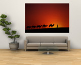 Buy Camel Caravan at Sunrise, Silk Road, China at AllPosters.com