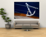 Anchor of Yacht Sailing on Gulf of Orosei, Sardinia, Italy