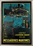 Messageries Maritime, Visitez l'Extreme-Orient Framed Art Print
