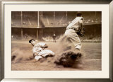 Joe DiMaggio Sliding into Third