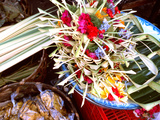 Canang Sari, Traditional Balinese Daily Offering, Ubud, Bali, Indonesia