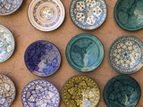Moroccan Plates, Ensemble Artisanat, Ouarzazate, South of the High Atlas, Morocco Fotografie-Druck