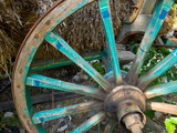 Buy Wagon Wheels in Colorful Blues, Turkey at AllPosters.com