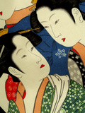 Buy Female Figures on Silk, Japanese Silk Art, Japan at AllPosters.com