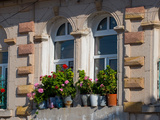 Windows and Flowers in Village, Cappadoccia, Turkey