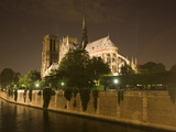 Notre Dame Cathedral at Night, Paris, France