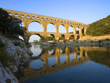 The Pont du Gard Roman Aquaduct Over the Gard River, Avignon, France