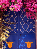 Blue Doors and Bougainvillea, Koskinou Village, Rhodes, Dodecanese Islands, Greece
