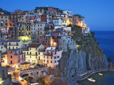 Buy Dusk Falls on a Hillside Town Overlooking the Mediterranean Sea, Manarola, Cinque Terre, Italy at AllPosters.com
