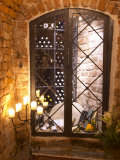 Wine Cellar with Bottles Behind Iron Bars, Stockholm, Sweden