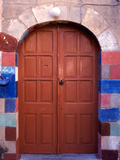 Buy Old Brown Wooden Door, Rhodes, Dodecanese Islands, Greece at AllPosters.com