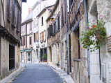 Old Town with Stone and Wooden Beam Houses, Bergerac, Dordogne, France