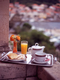 Breakfast Tea and Biscuits on Bedroom Balcony, Hotel Korcula, Korcula Island, Croatia