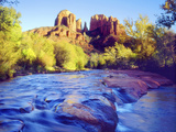 Cathedral Rock Reflecting on Oak Creek, Sedona, Arizona, USA