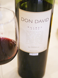 Bottle and Glass of Don David Malbec, Restaurant in Sheraton Hotel, Bodega El Esteco Mendoza