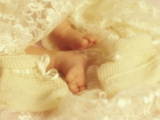 Diffused Effect of Baby Feet, Lacen and Booties