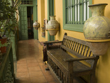 Pottery and Bench in House in Barranco Neighborhood, Lima, Peru