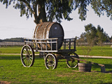 Buy Horse Drawn Carriage Cart and Wooden Barrel, Bodega Juanico Familia Deicas Winery, Juanico at AllPosters.com