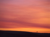 Buy Person Watching the Sunset from Sand Dune on Coast, Oregon Dunes National Recreation Area, Oregon at AllPosters.com