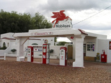 Vintage Mobil Gas Station, Ellensburg, Washington, USA