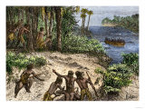 Buy Seminoles Preparing to Ambush U.S. Troops Near Fort Scott during the First Seminole Wars, c.1817 at AllPosters.com