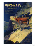 Ad for Republic Automobile Tires, Republic Rubber Co., Youngstown, Ohio, c.1908