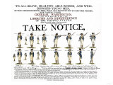 Recruitment Poster for Continental Soldiers to Serve in the American Revolution