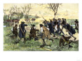 Buy American Minutemen Fight to Hold Off the British Army at Concord Bridge, April 10, 1775 at AllPosters.com